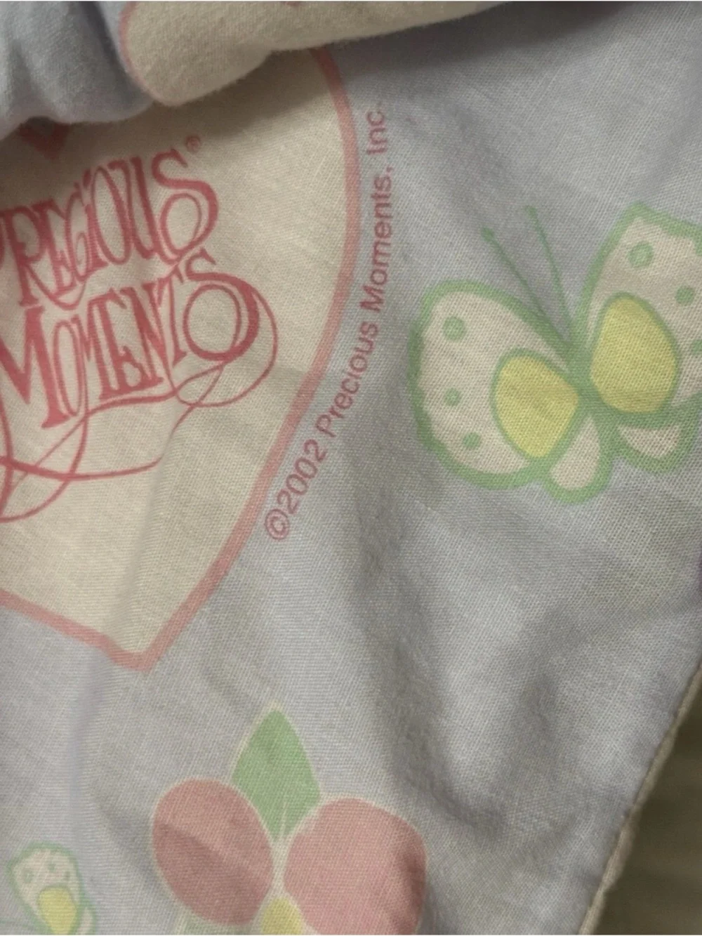 2002 Precious Moments Twin Comforter Quilt Blanket 64x86